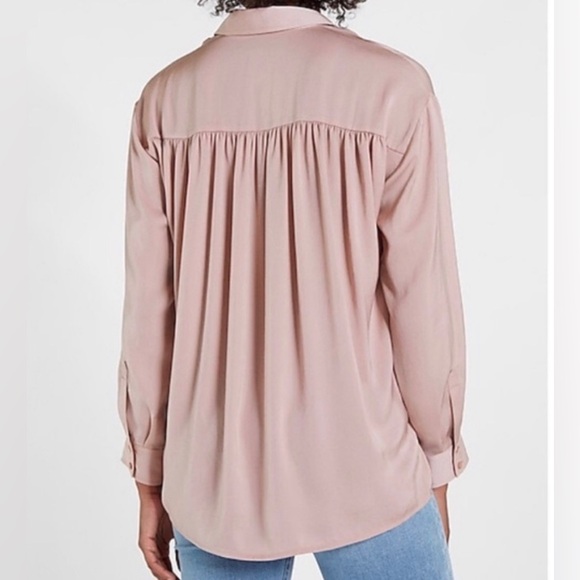 EXPRESS | Boyfriend Women’s Button-up Shirt - Picture 2 of 5